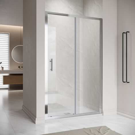 1200x900mm, 6mm Tempered Glass, Aluminium Frame, Sliding Shower Door Modern Bathroom with SMC Tray + Waste Trap