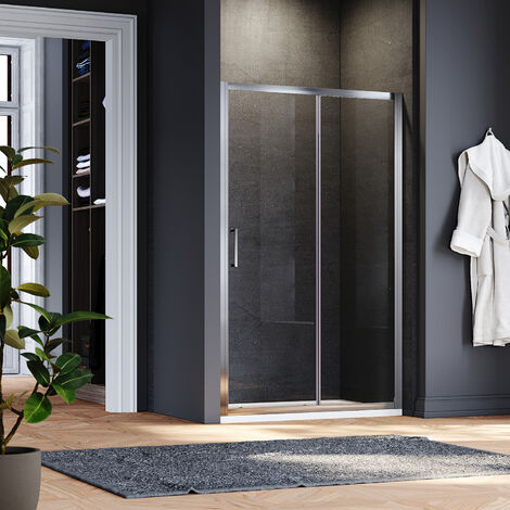 1200x800mm, 8mm Easy Clean Glass, Dual Aluminium frame, Sliding Shower Door Modern Bathroom with SMC Tray + Waste Trap