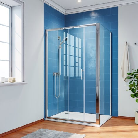 ELEGANT 1200 x 760 mm Sliding Shower Enclosure 6mm Safety Glass ...