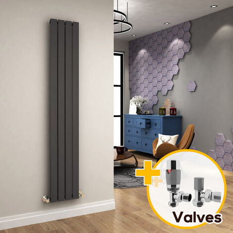 ELEGANT 1800 x 452 mm White Vertical Column Radiator Single Flat Panel Designer Bathroom Radiator (1/5)