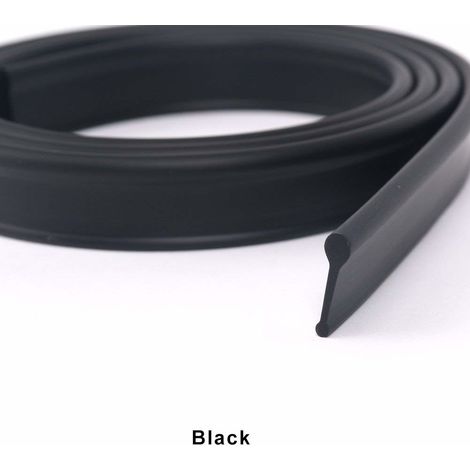 ELEGANT Black Rubber Shower Door Seal for Folding Bath Screen 1200mm
