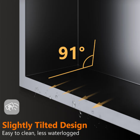 ELEGANT Shower Caddies 304 Stainless Steel Shower Niche, Wall-Inserted Niche, Black Sealed Waterproof Rust-Resistant Modern Design, Shower Niche Three-piece Set(ENF60+ENF60+ENF90)