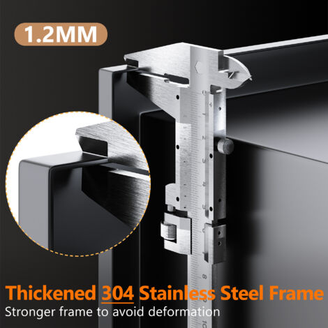 ELEGANT Shower Caddies 304 Stainless Steel Shower Niche, Wall-Inserted Niche, Black Sealed Waterproof Rust-Resistant Modern Design, Shower Niche Three-piece Set(ENF60+ENF60+ENF90)