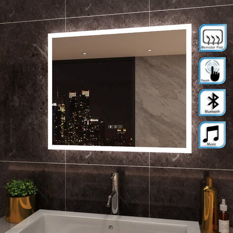Elegant 600 X 500mm Anti Foggy Wall, Led Bathroom Mirror With Bluetooth