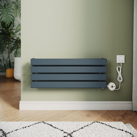ELEGANT Smart WiFi Electric Steel Radiators Central Heating Radiator Vertical Horizontal Wall Mounted Heater No Plumbing 400W Anthracite 300x800mm