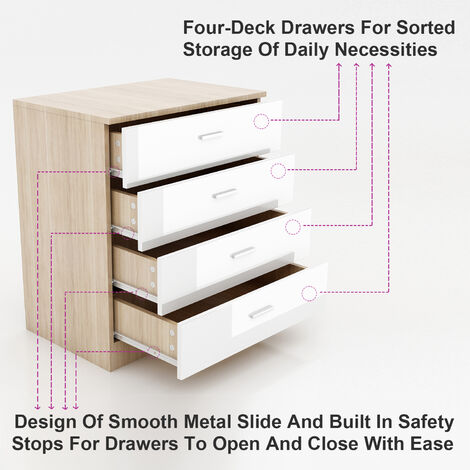 Costway 2-Drawer Dresser Stackable Horizontal Storage Organizer w/Handles  White