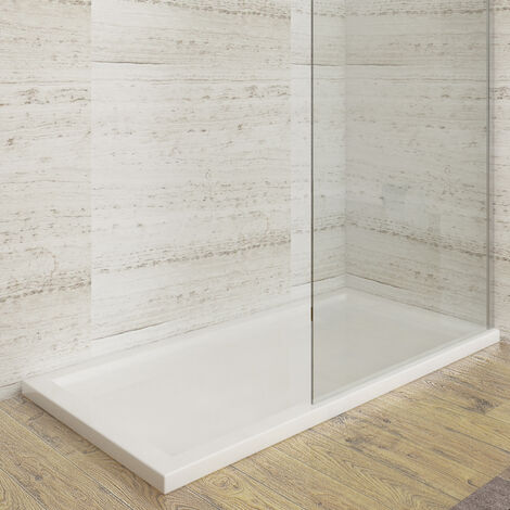 Elegant Walk In Shower Enclosure 8mm Easy Clean Glass Wet Room 760mm