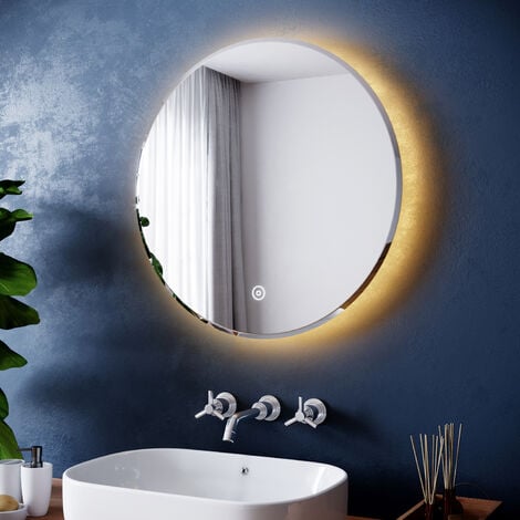 ELEGANT Ambient Light Wall Mounted Bathroom Mirror Fast Anti-Fog