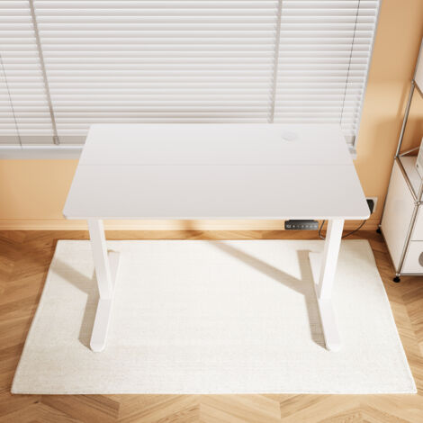 ELEGANT Standing Desk 1200x600mm, Height Adjustable Ergonomic Office Desk, 60KG Weight Capacity, White