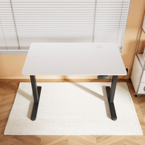 ELEGANT Electric Standing Desk 1200x600mm, Ergonomic Office Desk, 60KG Weight Capacity, White