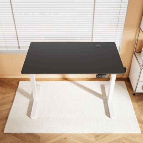 ELEGANT Standing Desk 1200x600mm, Height Adjustable Ergonomic Office Desk, 60KG Weight Capacity, Black