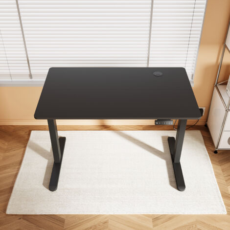 ELEGANT Electric Standing Desk 1200x600mm, Ergonomic Office Desk, 60KG Weight Capacity, Black (1/5)