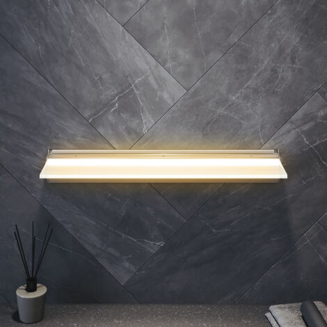 ELEGANT Bathroom Wall Lights Triangle Illuminated Shelves with 3 Lighting Modes and Dimming, Hand Swipe Sensor Control 140x500mm