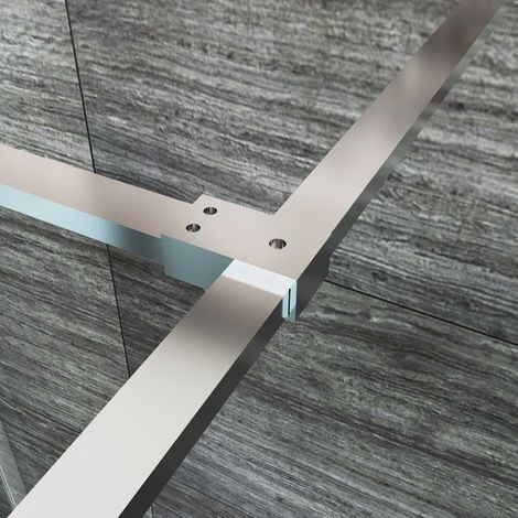ELEGANT 1200 x 800 mm Walk in Wetroom Shower Enclosure Panel with Tray and 300mm Flipper Panel