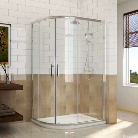 ELEGANT 1000 x 800 mm Quadrant Shower Cubicle Enclosure Sliding Door ...