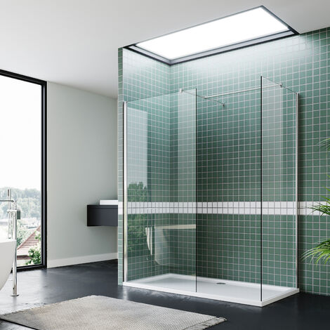 ELEGANT 900mm Tempered Glass Bathroom Door Walk in Shower Cabin