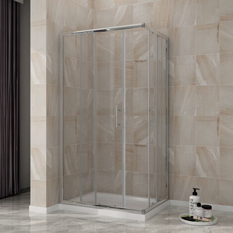 ELEGANT Reversible Corner Entry Shower Enclosure 1200 x 1000 mm Sliding ...