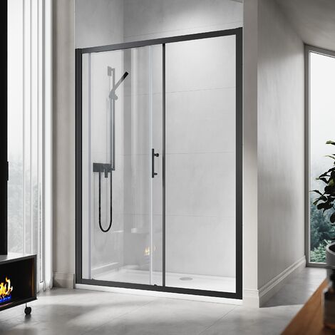 ELEGANT 1400 X 800mm Modern Sliding Shower Enclosure - View #12