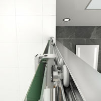 ELEGANT 1400mm Sliding Shower Door Modern Bathroom 8mm Easy Clean Glass Shower Enclosure Cubicle Door