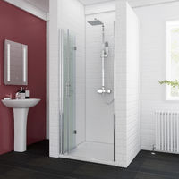 ELEGANT 700mm Bifold Shower Door Glass Shower Enclosure Reversible Folding Shower Door