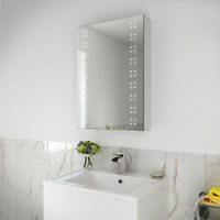 ELEGANT 500x700mm Illuminated LED Mirror Cabinet Stainless Steel Wall Storage Vertical Rectangle Bathroom Mirror Lights Sensor Switch with Demister Pad