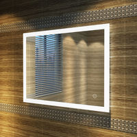 ELEGANT 900 x 700 mm Horizontal Vertical LED Illuminated Bathroom Mirror Light Touch Sensor + Demister