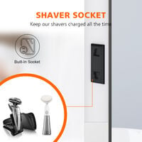 ELEGANT 600x800mm Illuminated LED Light Bathroom Mirror Touch control | Anti-Fog | Clock Function | Bluetooth Audio | Shaver Socket