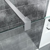 ELEGANT 1200mm Walk in Wetroom Shower Enclosure 8mm Easy Clean Glass Screen Panel with 300mm Return Panel
