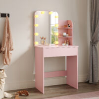 strapless open back dress Dressing Table Available in Pink, White, Black – Magic Furniture Limited main image 0
