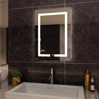 ELEGANT Wall Mounted Bathroom Mirror Illuminated LED Mirror 500x700mm Fast Anti-Fog Mirror with Touch Sensor