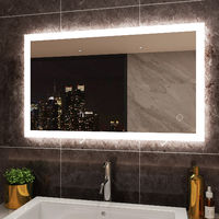 ELEGANT Modern LED Illuminated Bathroom Mirror 1000 x 600 mm Demister and Sensor IP44 Rated