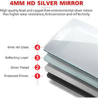 ELEGANT Modern LED Illuminated Bathroom Mirror 600 x 500 mm Touch Sensor Horizontal Vertical