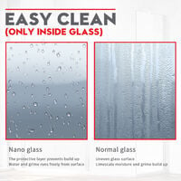 ELEGANT 900mm Walk in Wetroom Shower Enclosure 8mm Easy Clean Glass Frameless Shower Screen Panel
