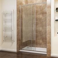 ELEGANT Sliding Shower Door Modern Bathroom 8mm Easy Clean Glass Shower Door 1200mm