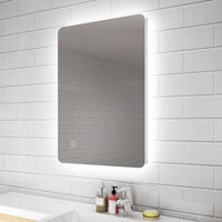 ELEGANT Modern Backlit Illuminated LED Bathroom Mirror Light with Touch Sensor Vertical Horizontal 700 x 500 mm