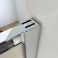 ELEGANT 1200 x 800 mm Sliding Shower Enclosures Bathroom Rectangular Cubicle Reversible 6mm Screen Door + Side Panel + Shower Tray with Waste