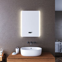 ELEGANT 600x800mm Illuminated LED Bathroom Mirror Lights Dual Side Light Color Adjustable Shaver Socket Bath Vanity Wall Mounted Mirrors with Touch Switch Heated Demister Pad