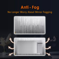 ELEGANT Anti-Fog Mirror LED Illuminated Bathroom Mirror 500x700mm Rectangular Mirror with Sensor