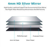 ELEGANT Anti-Fog Bathroom Mirror LED Illuminated Copper-Free Silver Mirror 500x700mm Bathroom Mirror with Sensor
