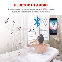 ELEGANT LED Illuminated Bathroom Mirror with Light 800 x 600 mm Sensor + Demister + Bluetooth Audio + Shaver Socket + Temperature Display