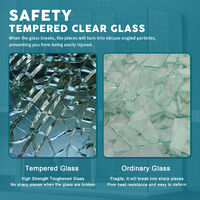 ELEGANT Frameless Wet Room Shower Screen Panel 8mm Easy Clean Glass Walk in Shower Enclosure 760mm Clear Glass