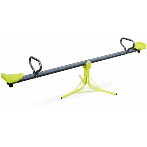 Trebuchet Boune Vert Et Gris Balancoire A Bascule Structure De Jardin Station De Jeu Exterieure Vert