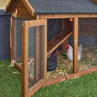 Poulailler en bois GALINETTE, 3 poules, cage à poule avec enclos - Bois