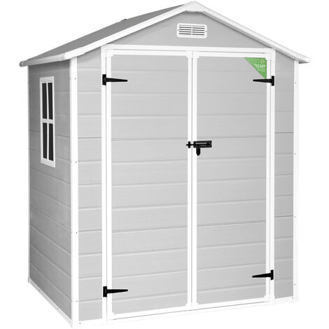 Caseta de Resina Jardín Wasabi Aqua 2.6 - Espesor de 12 mm Robusto - Suelo incluido - Ventana - 181x134x210cm 2,39m2