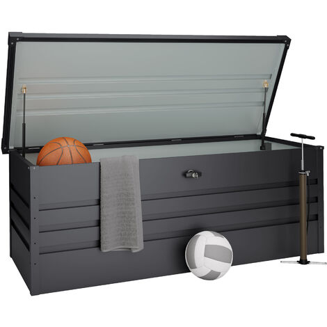 Arcon Metálico 716L - 165x70x62cm - Anticorrosión - Cierre con llave incluida - Tapa abatible