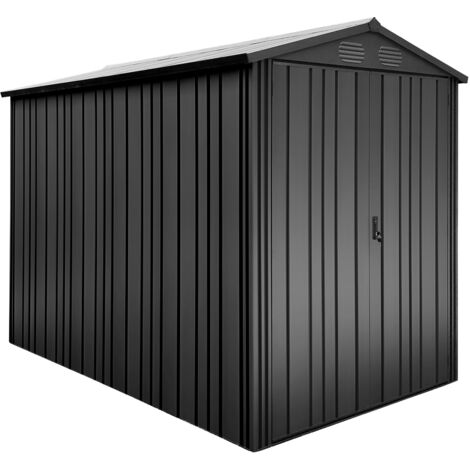 Hoggar – Caseta de Jardín Metálica 4,30m2 Pioneer Y50 – Columnas en V – Estructura Autoportante – Puertas Reforzadas – Cobertizo Exterior 168x256x200cm