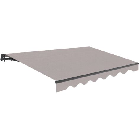 Wasabi - Toldo Exterior Enrollable 3x2,5 Gris Poliéster – Estructura Aluminio Antracita Inclinación Regulable