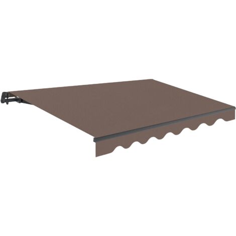 Wasabi - Toldo Exterior Enrollable 3x2,5 Taupe Poliéster – Estructura Aluminio Antracita Inclinación Regulable