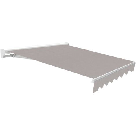 Wasabi - Toldo Exterior Enrollable 4x2,5 Gris Poliéster – Estructura Semicofre de Aluminio – Lona Protección Solar