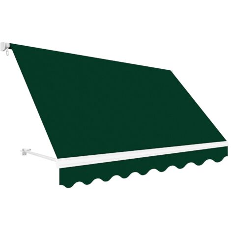 Wasabi - Toldo Exterior Balcón Enrollable 2,5x2 Verde – Soporte Techo y Pared – Anclaje Barandilla
